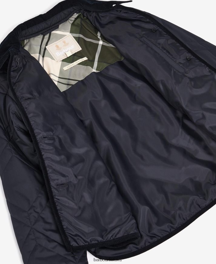 apranga Barbour Barrhead dygsniuotas šepetėlis tamsus laivynas/senovinė tuopa moterys 6F6D801425