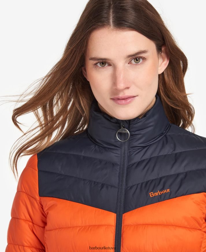 apranga Barbour Blencarn dygsniuotas švarkas ugnis / tamsus laivynas / suknelė moterys 6F6D801459