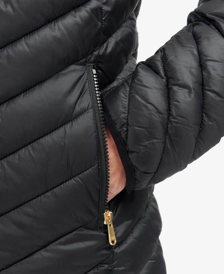 apranga Barbour Cosford dygsniuotas švarkas klasikinis juodas moterys 6F6D801487