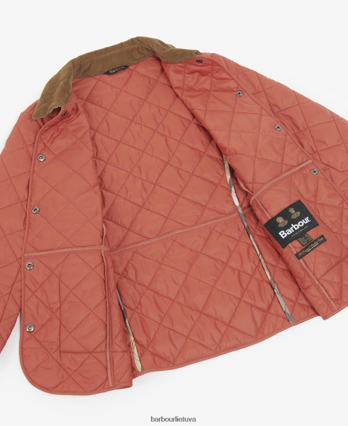 apranga Barbour Deveron dygsniuotas švarkas tamsiai/šviesiai rožinė moterys 6F6D801444