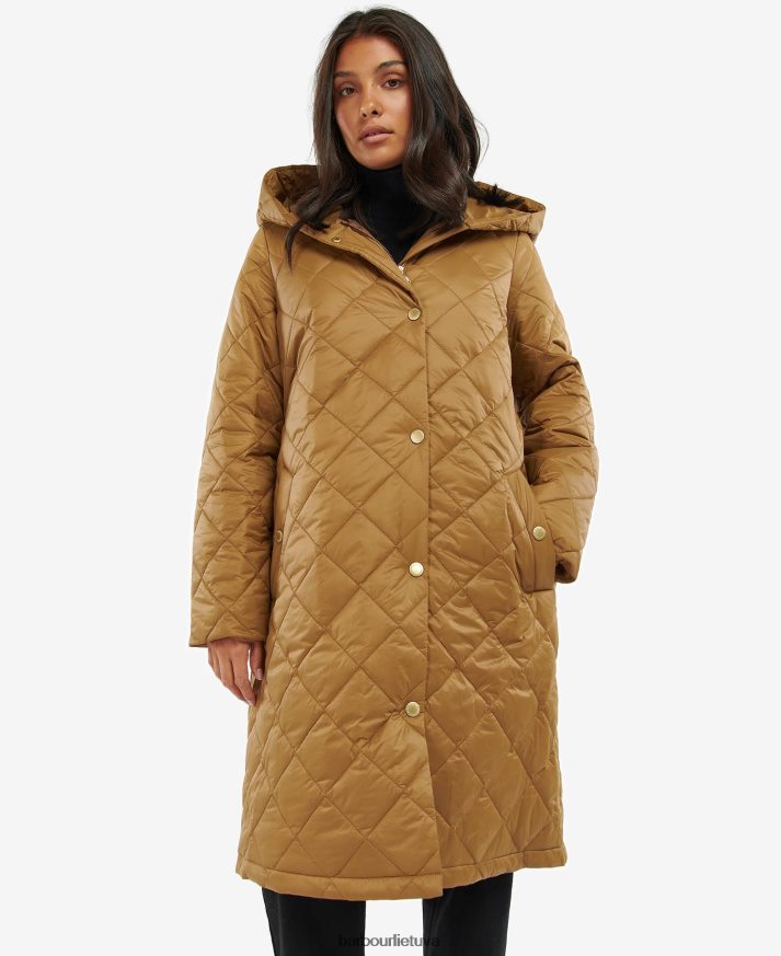 apranga Barbour Rockhampton dygsniuotas švarkas sudegęs pelenas moterys 6F6D801466