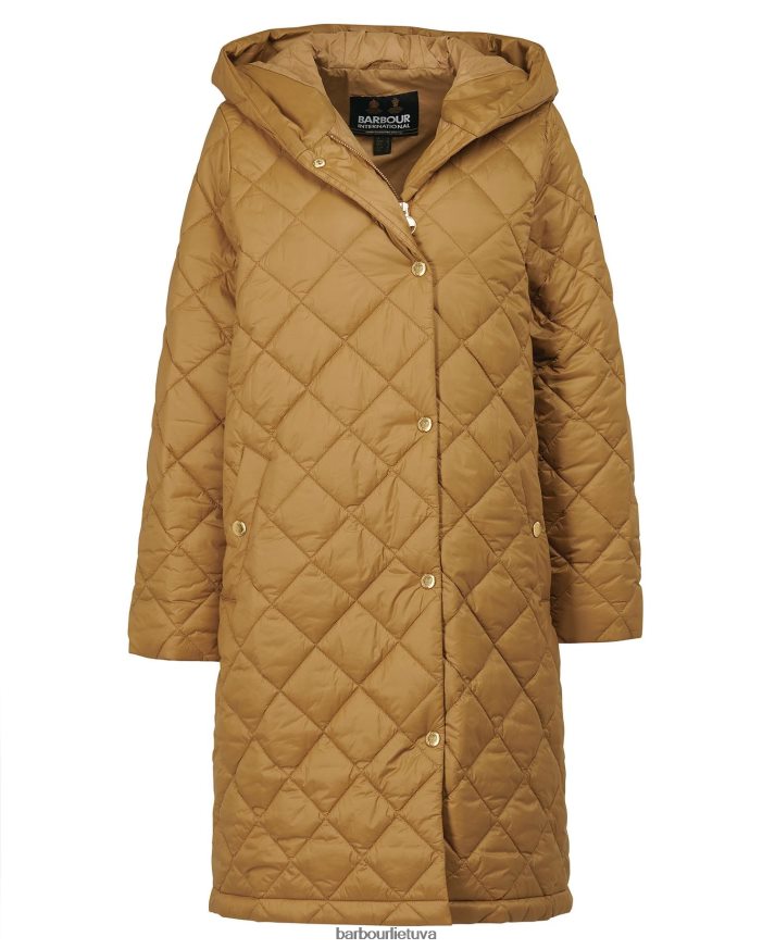 apranga Barbour Rockhampton dygsniuotas švarkas sudegęs pelenas moterys 6F6D801466