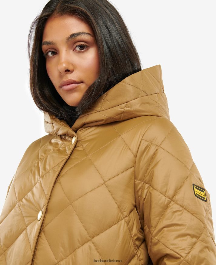 apranga Barbour Rockhampton dygsniuotas švarkas sudegęs pelenas moterys 6F6D801466