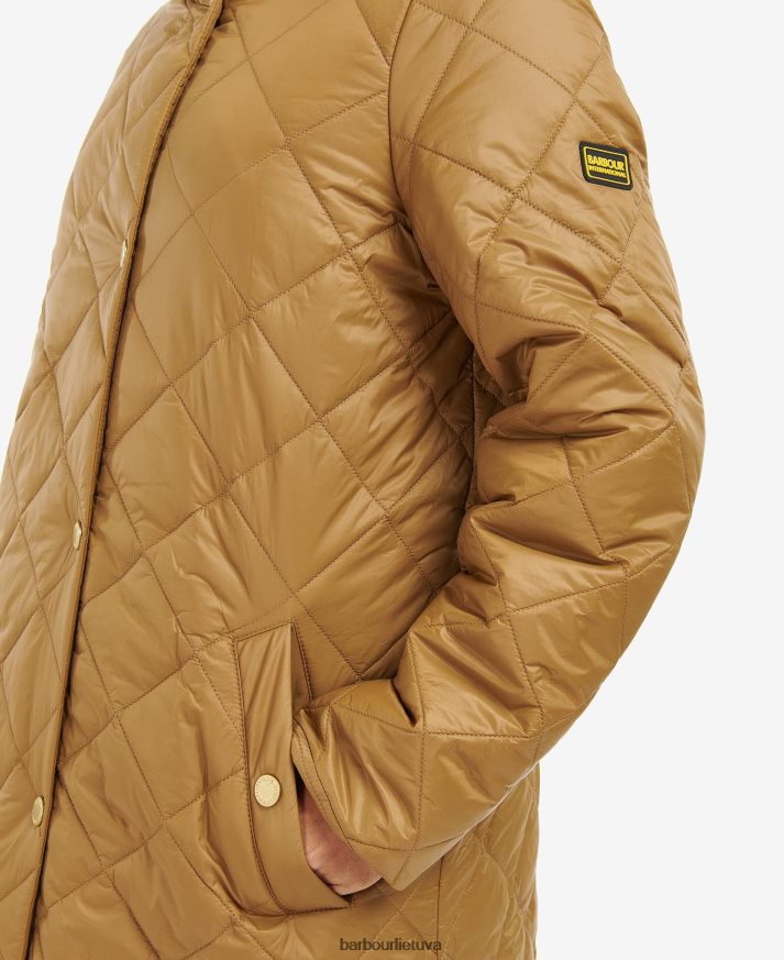 apranga Barbour Rockhampton dygsniuotas švarkas sudegęs pelenas moterys 6F6D801466