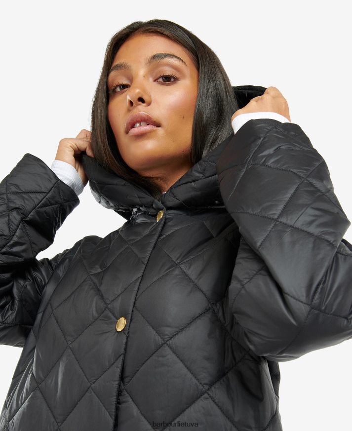 apranga Barbour Rockhampton dygsniuotas švarkas sudegęs pelenas moterys 6F6D801473