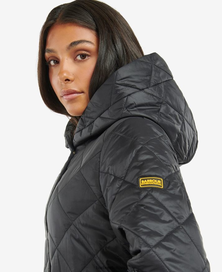 apranga Barbour Rockhampton dygsniuotas švarkas sudegęs pelenas moterys 6F6D801473