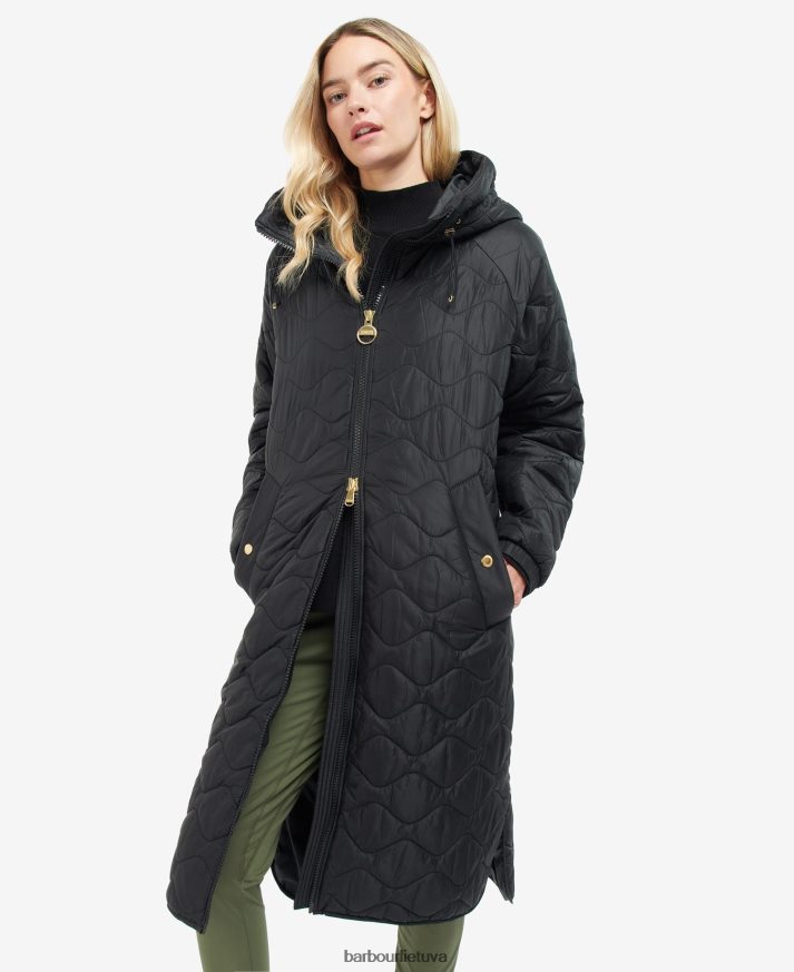 apranga Barbour Rolando dygsniuotas švarkas palmių žalia moterys 6F6D801468