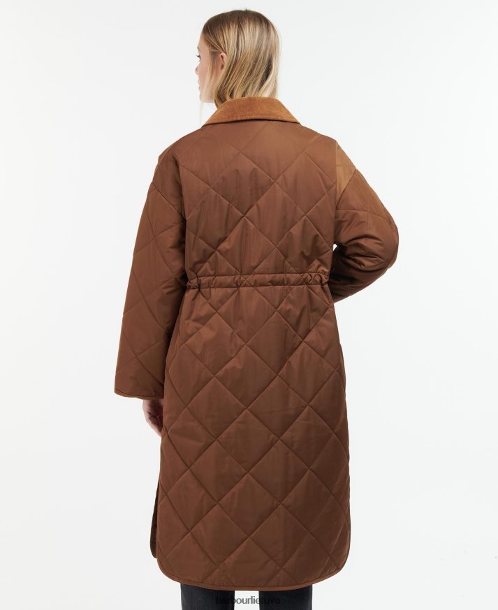 apranga Barbour bonnyrigg dygsniuotas švarkas šiltas įdegis / prislopintas moterys 6F6D801428