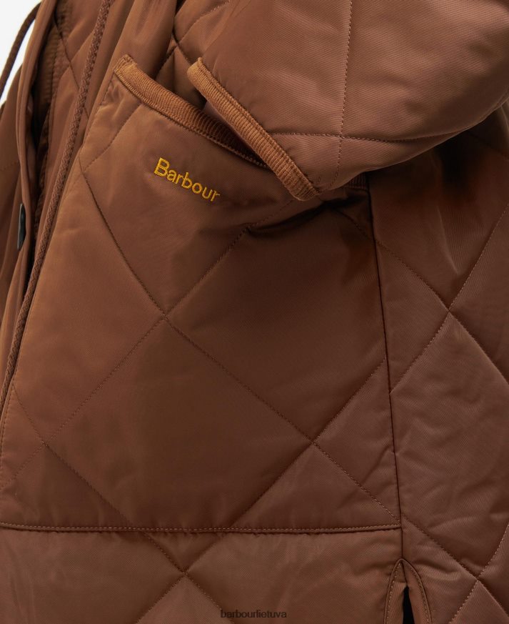 apranga Barbour bonnyrigg dygsniuotas švarkas šiltas įdegis / prislopintas moterys 6F6D801428