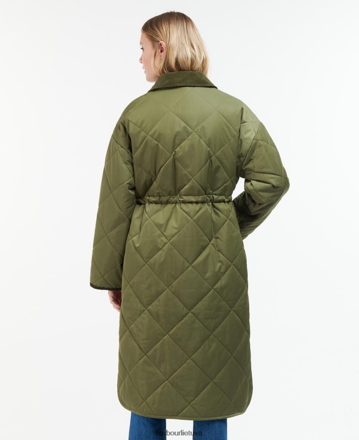 apranga Barbour bonnyrigg dygsniuotas švarkas šiltas įdegis / prislopintas moterys 6F6D801450