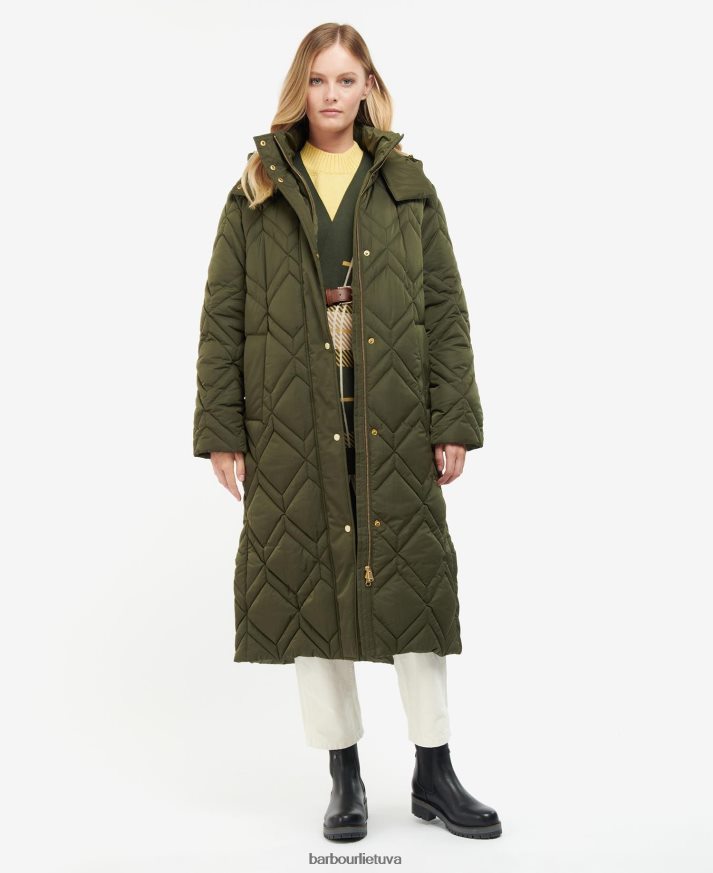 apranga Barbour cassius dygsniuotas švarkas juodas/senovinis paparčio tartanas moterys 6F6D801442