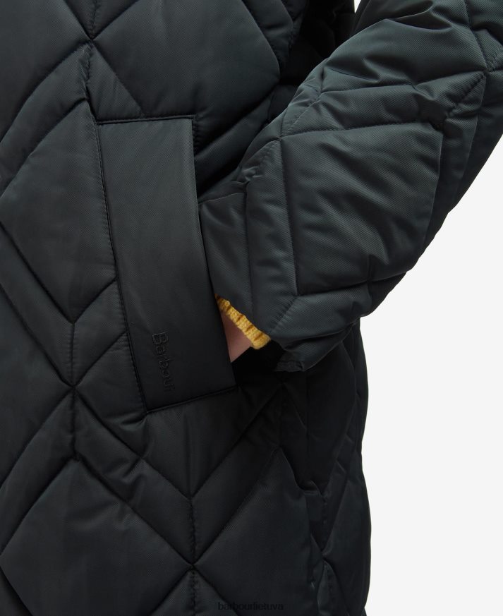 apranga Barbour cassius dygsniuotas švarkas juodas/senovinis paparčio tartanas moterys 6F6D801519