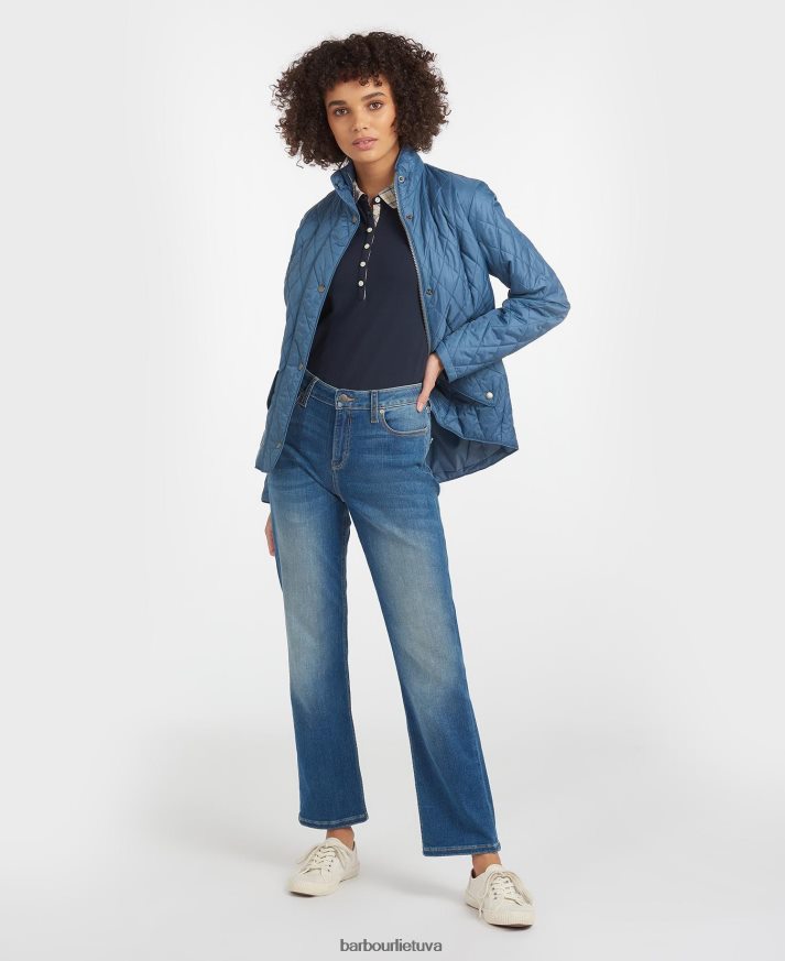 apranga Barbour dygsniuota striukė su sklandytuvu juodas akmuo moterys 6F6D801402