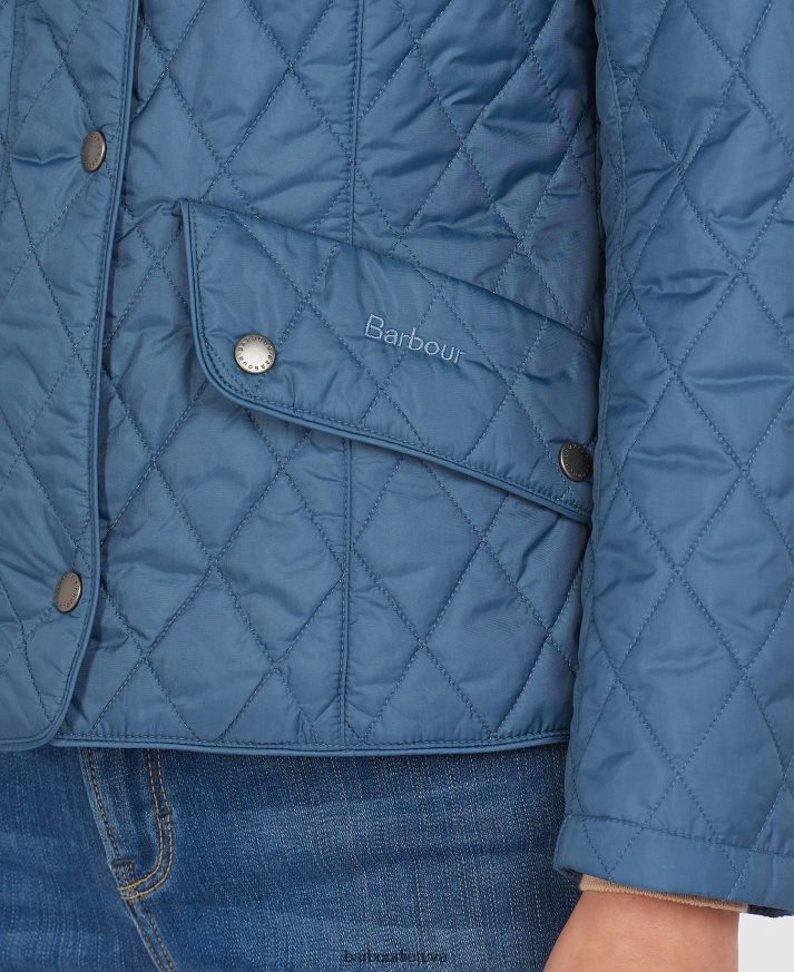 apranga Barbour dygsniuota striukė su sklandytuvu juodas akmuo moterys 6F6D801402