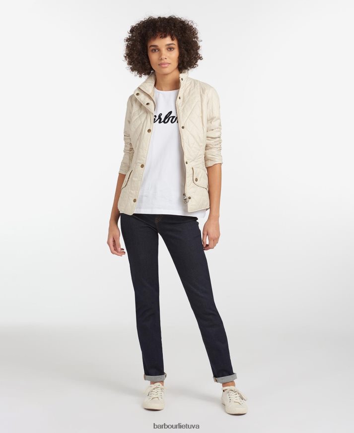 apranga Barbour dygsniuota striukė su sklandytuvu juodas akmuo moterys 6F6D801501