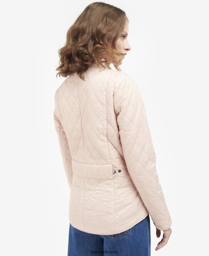 apranga Barbour dygsniuota striukė su sklandytuvu rožių dulkės moterys 6F6D801511