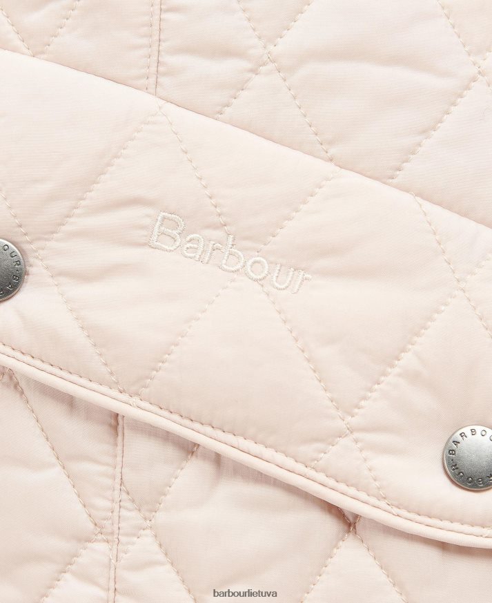 apranga Barbour dygsniuota striukė su sklandytuvu rožių dulkės moterys 6F6D801511