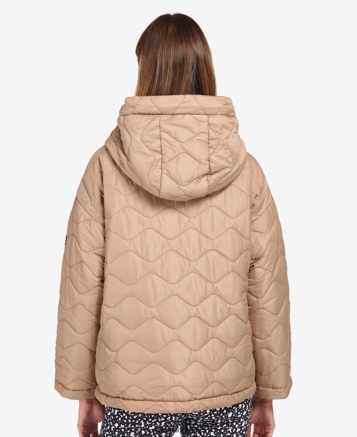 apranga Barbour fenway apverčiama dygsniuota striukė portobello/cayenne/bellini moterys 6F6D801458