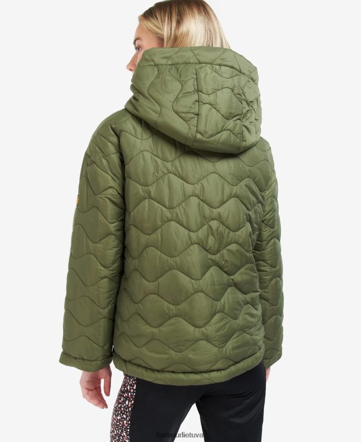 apranga Barbour fenway apverčiama dygsniuota striukė portobello/cayenne/bellini moterys 6F6D801469