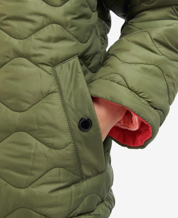 apranga Barbour fenway apverčiama dygsniuota striukė portobello/cayenne/bellini moterys 6F6D801469