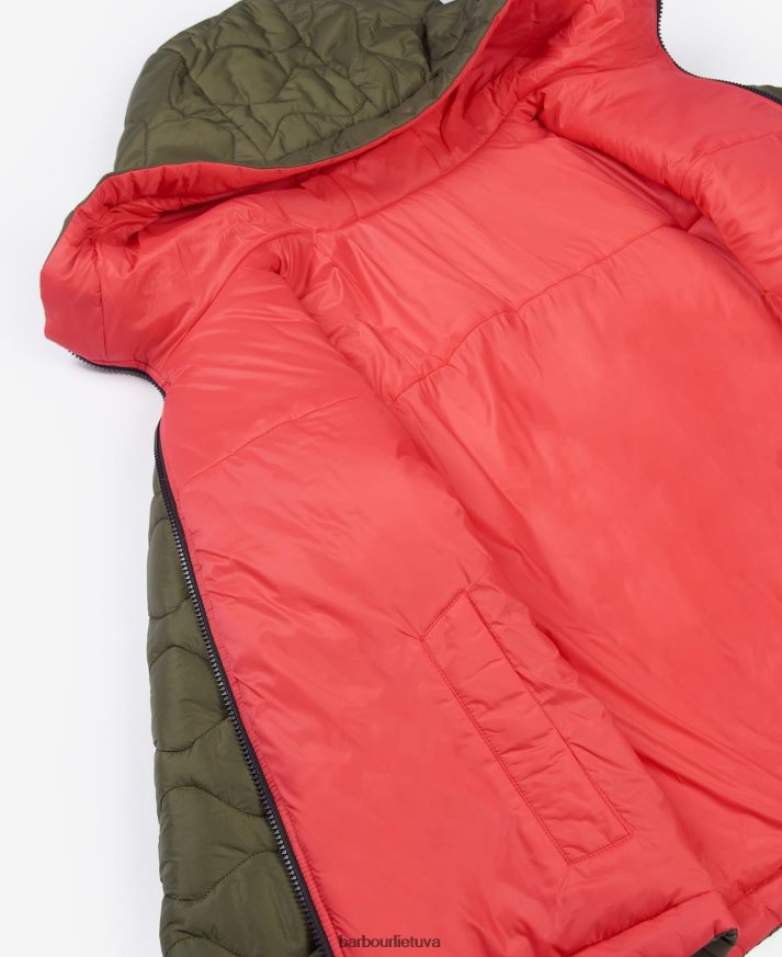 apranga Barbour fenway apverčiama dygsniuota striukė portobello/cayenne/bellini moterys 6F6D801469