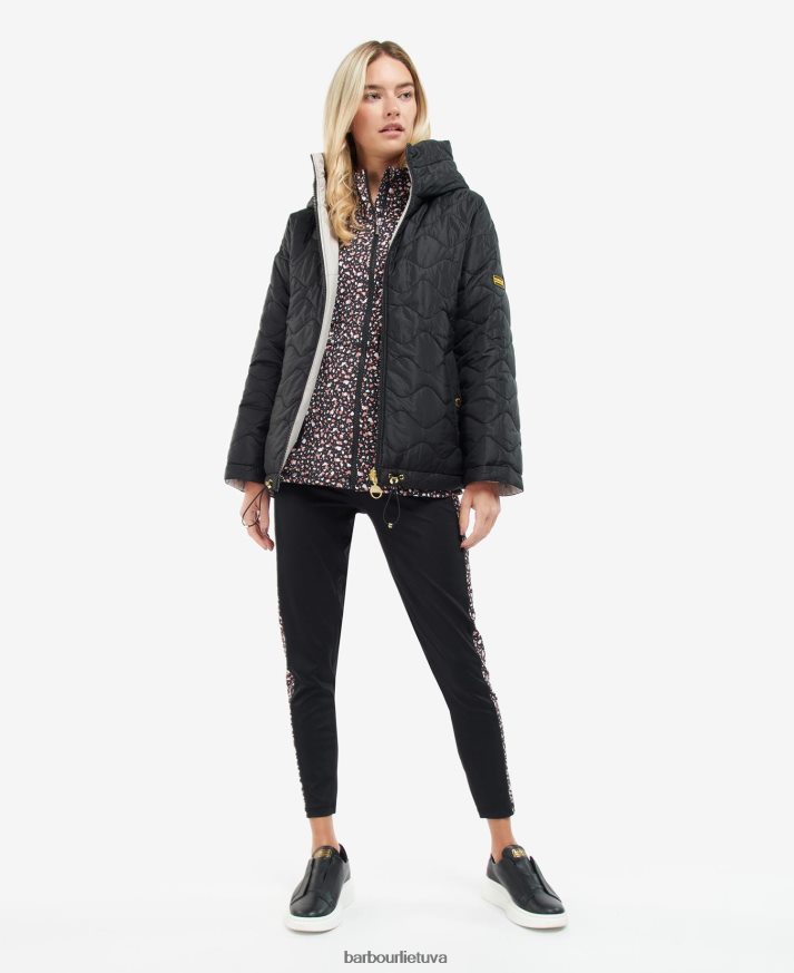 apranga Barbour fenway apverčiama dygsniuota striukė portobello/cayenne/bellini moterys 6F6D801484