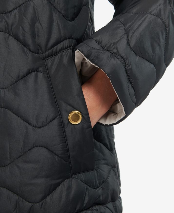 apranga Barbour fenway apverčiama dygsniuota striukė portobello/cayenne/bellini moterys 6F6D801484