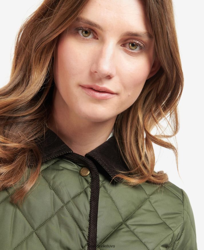 apranga Barbour ilga kavalerijos dygsniuota striukė juoda/senovinė moterys 6F6D801475