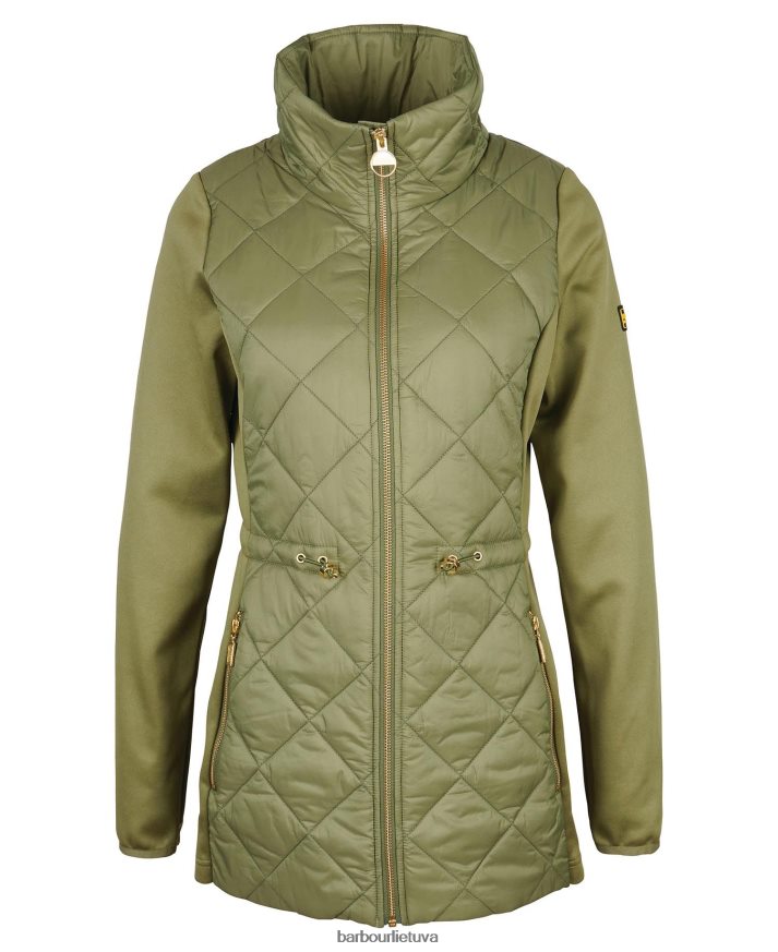 apranga Barbour jensons dygsniuota striuke vidurnakčio žalia moterys 6F6D801491