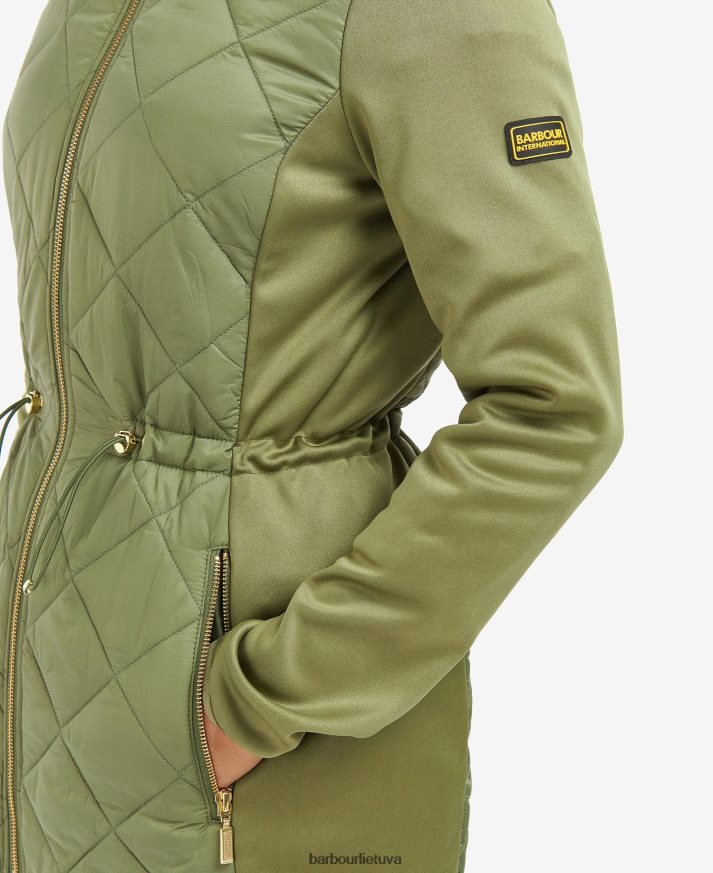 apranga Barbour jensons dygsniuota striuke vidurnakčio žalia moterys 6F6D801491