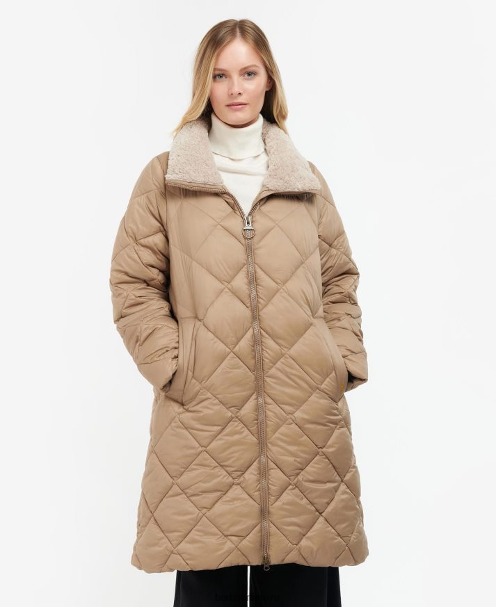 apranga Barbour kilmory dygsniuotas švarkas paparčio lapas/klasikinis tartanas moterys 6F6D801513