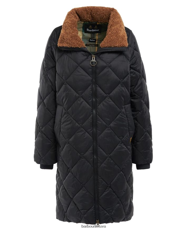 apranga Barbour kilmory dygsniuotas švarkas paparčio lapas/klasikinis tartanas moterys 6F6D801516