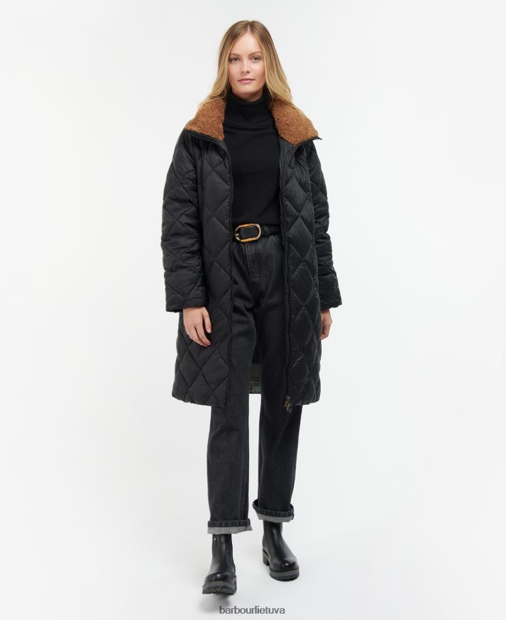 apranga Barbour kilmory dygsniuotas švarkas paparčio lapas/klasikinis tartanas moterys 6F6D801516