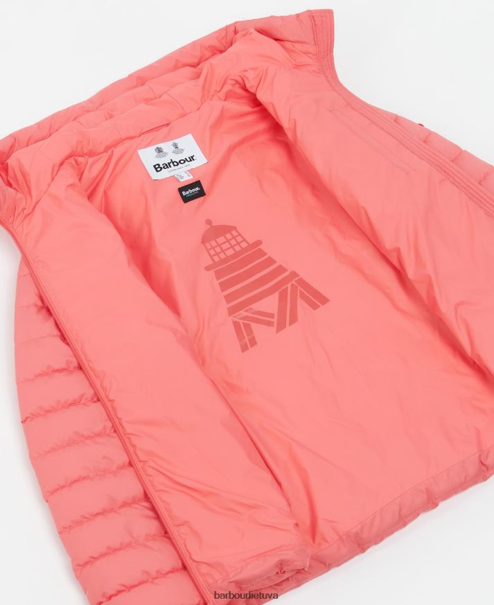apranga Barbour koraline dygsniuotas švarkas rožinis punšas moterys 6F6D801427