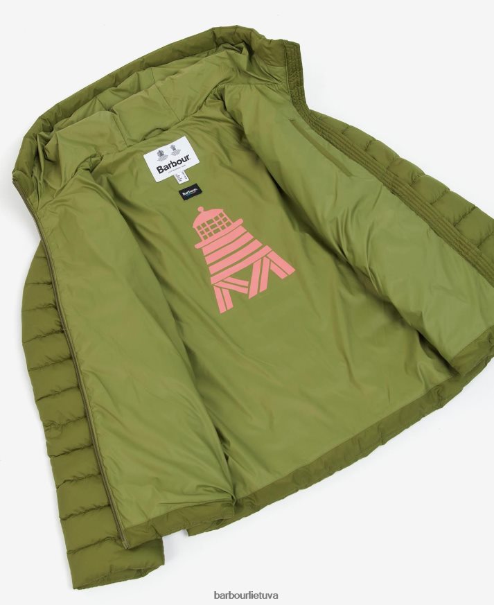 apranga Barbour koraline dygsniuotas švarkas rožinis punšas moterys 6F6D801467