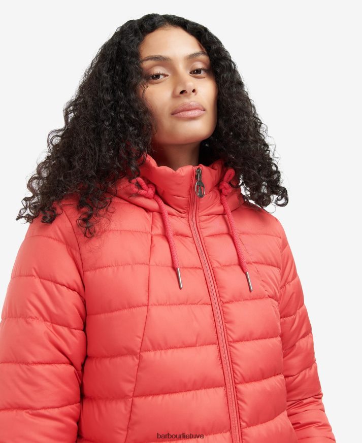 apranga Barbour koraline dygsniuotas švarkas rožinis punšas moterys 6F6D801472