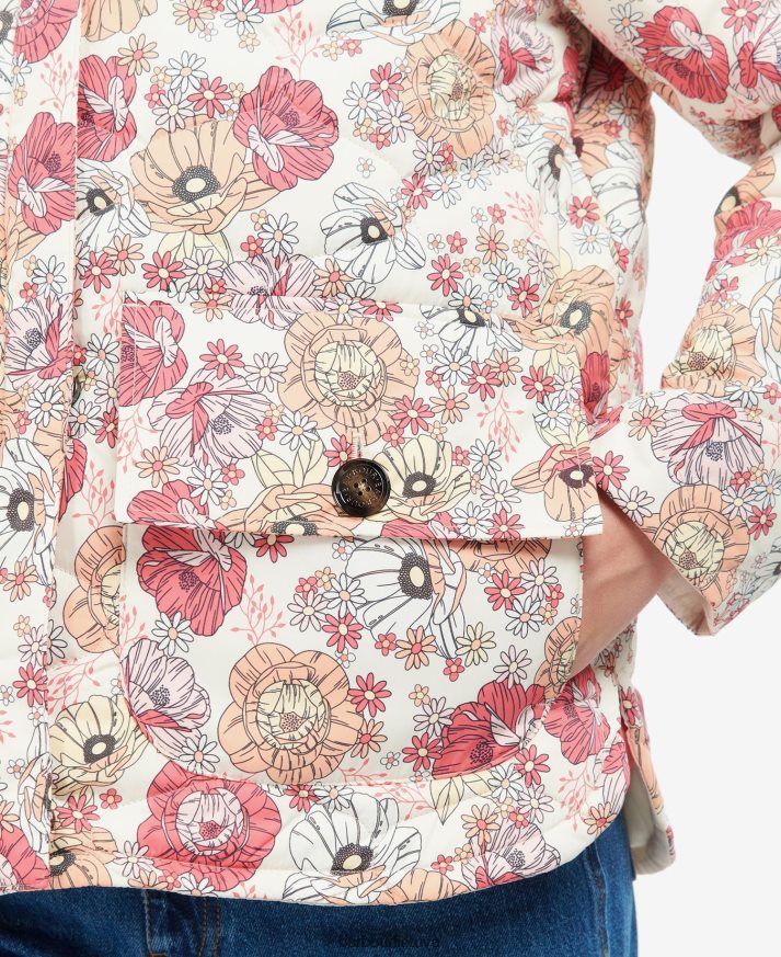 apranga Barbour marginta leilani dygsniuota striuke retro gėlių kraujažolės / alyvmedžio moterys 6F6D801479