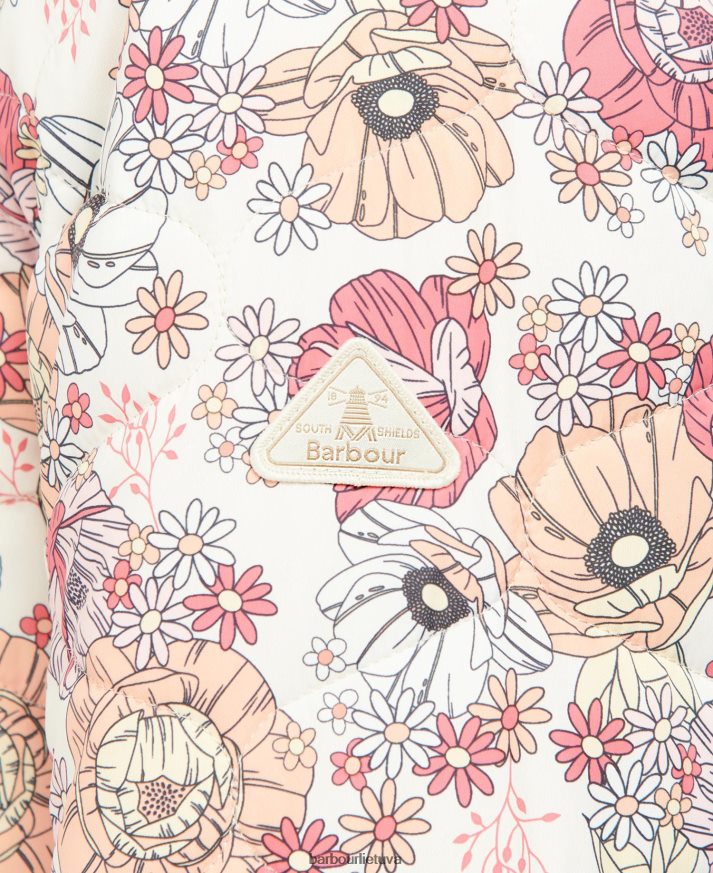 apranga Barbour marginta leilani dygsniuota striuke retro gėlių kraujažolės / alyvmedžio moterys 6F6D801479