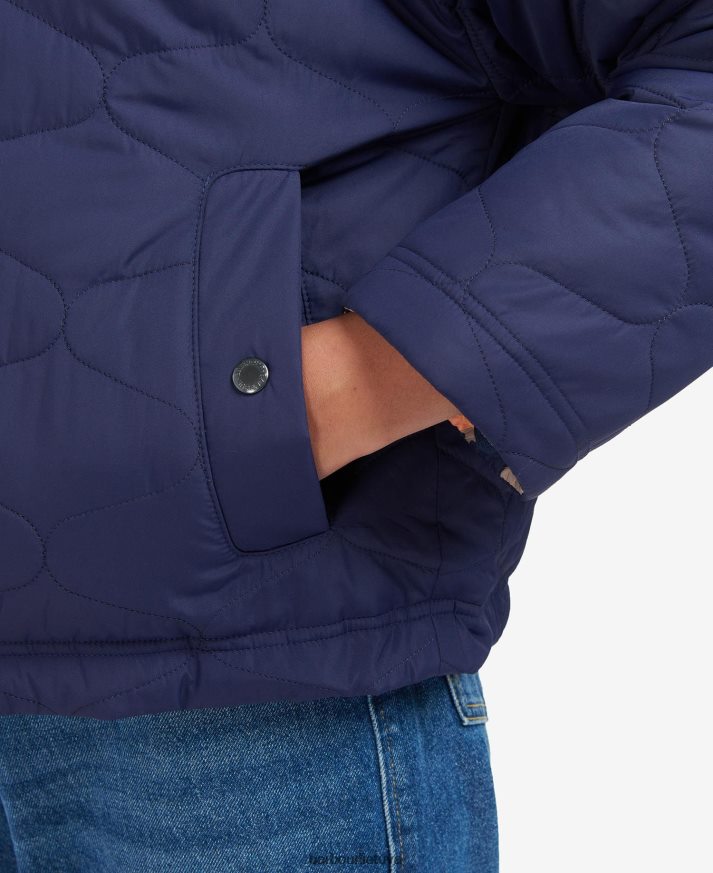 apranga Barbour spausdinta apverčiama apia dygsniuota striukė amžinojo rašalo/šviesos tranšėjos starlingo spaudinys moterys 6F6D801431