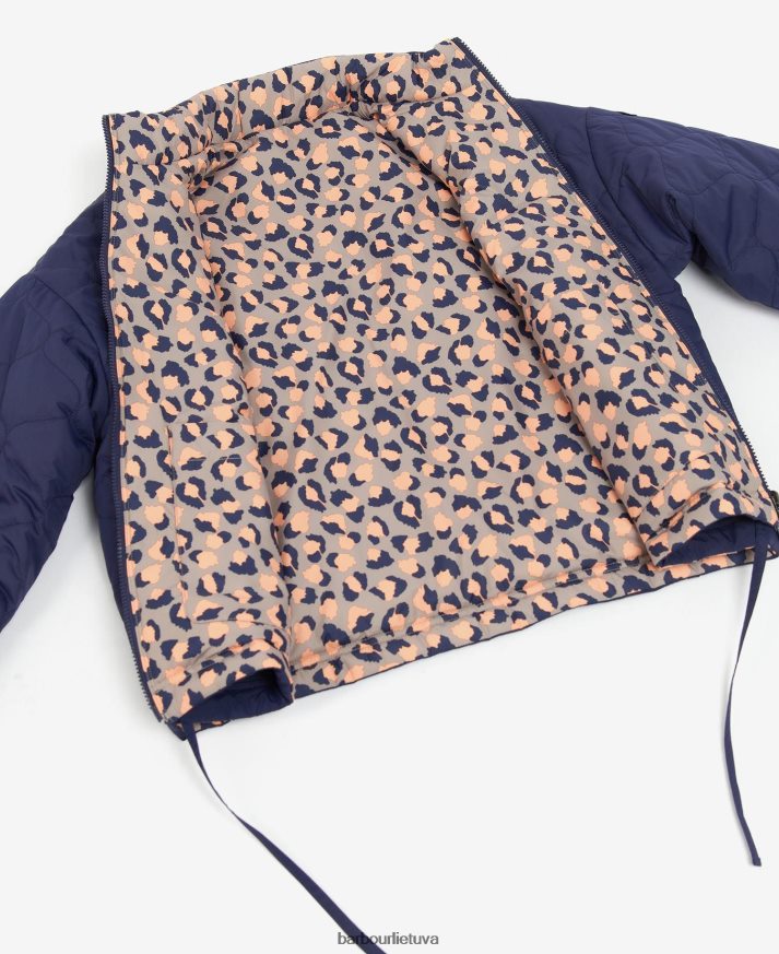 apranga Barbour spausdinta apverčiama apia dygsniuota striukė amžinojo rašalo/šviesos tranšėjos starlingo spaudinys moterys 6F6D801431