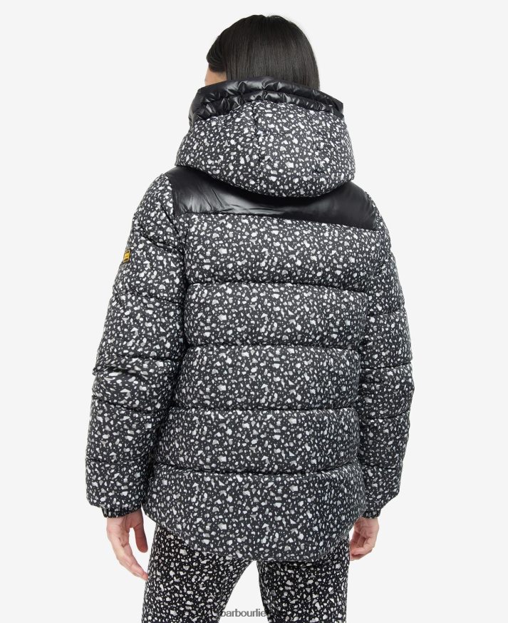 apranga Barbour spausdinta paviljono dygsniuota striukė teraco/juoda moterys 6F6D801455