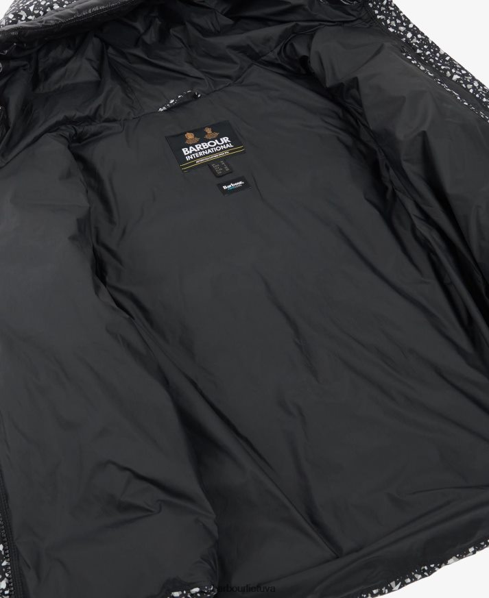 apranga Barbour spausdinta paviljono dygsniuota striukė teraco/juoda moterys 6F6D801455