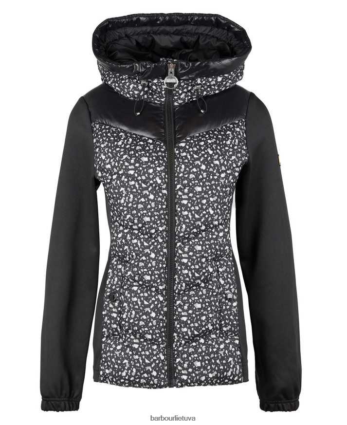 apranga Barbour spausdintas kondoras dygsniuotas prakaitas teraco/juoda moterys 6F6D801500