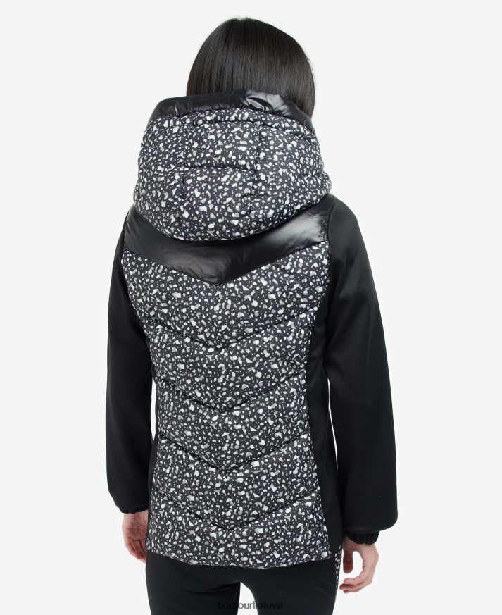 apranga Barbour spausdintas kondoras dygsniuotas prakaitas teraco/juoda moterys 6F6D801500