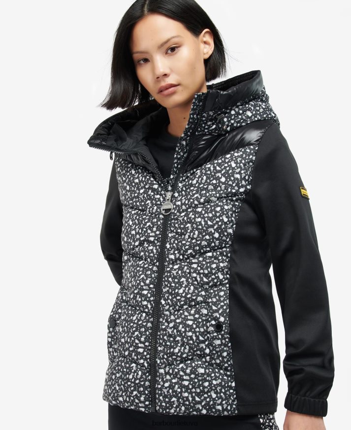 apranga Barbour spausdintas kondoras dygsniuotas prakaitas teraco/juoda moterys 6F6D801500