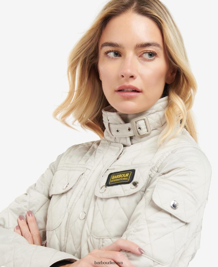 apranga Barbour tarptautinė dygsniuota striukė vidurnakčio žalia moterys 6F6D801510