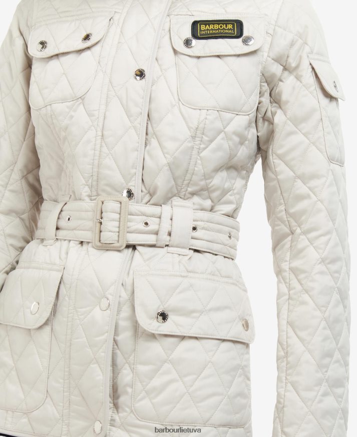 apranga Barbour tarptautinė dygsniuota striukė vidurnakčio žalia moterys 6F6D801510