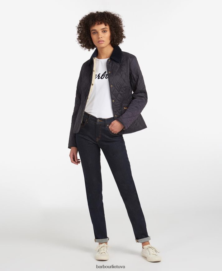 apranga Barbour vasarinė liddesdale dygsniuota striukė laivynas / perlas moterys 6F6D801409