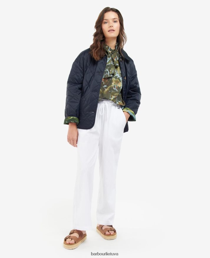 apranga Barbour x House of Hackney gransden apverčiama dygsniuota striukė tamsus laivynas/limerence/dangus moterys 6F6D801432