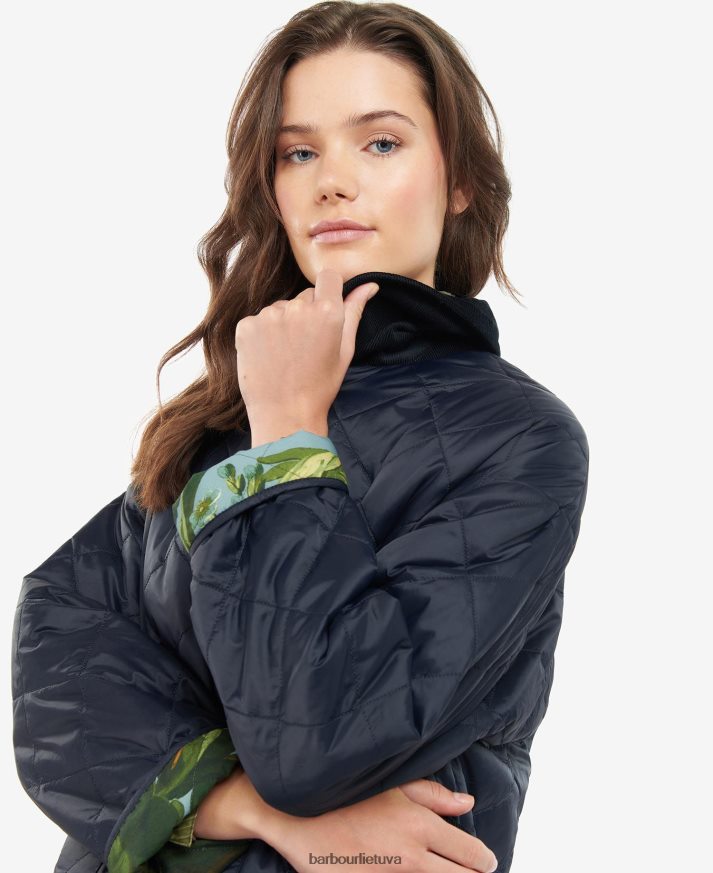 apranga Barbour x House of Hackney gransden apverčiama dygsniuota striukė tamsus laivynas/limerence/dangus moterys 6F6D801432